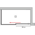Душевой уголок GuteWetter Slide Rectan GK-863B левая 150x70 см стекло бесцветное, профиль хром