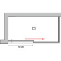 Душевой уголок GuteWetter Slide Rectan GK-863B правая 110x70 см стекло бесцветное, профиль хром