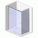 Душевой уголок GuteWetter Slide Rectan GK-864 левая 100x80 см стекло бесцветное, профиль хром