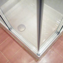 Душевой уголок GuteWetter Slide Rectan GK-864 левая 100x80 см стекло бесцветное, профиль хром