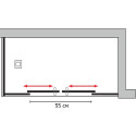 Душевой уголок GuteWetter Slide Rectan GK-865 правая 130x80 см стекло бесцветное, профиль хром