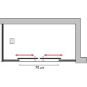 Душевой уголок GuteWetter Slide Rectan GK-865 правая 160x90 см стекло бесцветное, профиль хром