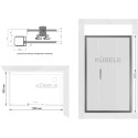 Душевой уголок Kubele DE019R3-CLN-CH 140х100 см, профиль хром