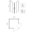 Душевой уголок Niagara Nova NG-6816-08 BLACK 100x100, четверть круга, черный