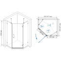 Душевой уголок RGW Hotel HO-82 900x900x1950 профиль хром