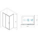 Душевой уголок RGW Leipzig LE-41 150x80x195 профиль черный, стекло прозрачное