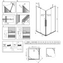 Душевой уголок Radaway Furo Gold KDD 90х110
