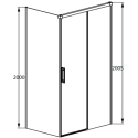 Душевой уголок Radaway Idea Black KDJ 120x100 R