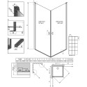 Душевой уголок Radaway Nes Black KDD I Factory 100x100