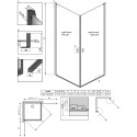 Душевой уголок Radaway Nes Black KDD I Frame 90x90