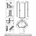 Душевой уголок Radaway Nes PTJ 80x80, R
