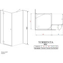 Душевой уголок Radaway Torrenta KDJ 90 прозрачное стекло L