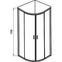 Душевой уголок Ravak BLCP4-80 Sabina Transparent, профиль хром