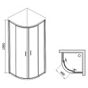 Душевой уголок Ravak BLCP4-80 Transparent, профиль блестящий + средство для ванн и защитное средство