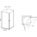 Душевой уголок Ravak CRV1-80+CRV1 Transparent, профиль сатин
