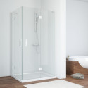 Душевой уголок Vegas Glass AFA-F 100*80 01 01 R профиль белый, стекло прозрачное