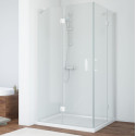 Душевой уголок Vegas Glass AFA-F 100*90 01 01 L профиль белый, стекло прозрачное