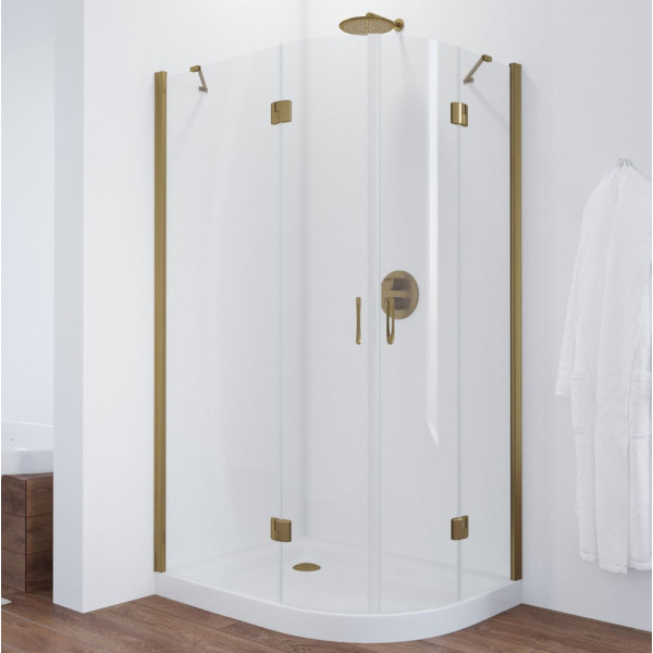 Душевой уголок Vegas Glass AFS-F 110*80 05 01 L профиль бронза, стекло прозрачное