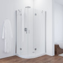 Душевой уголок Vegas Glass AFS-F 110*80 08 01 R профиль глянцевый хром, стекло прозрачное