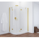 Душевой уголок Vegas Glass AFS-F 120*110 09 01 R профиль золото, стекло прозрачное