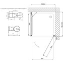 Душевой уголок Vegas Glass EP-Fis 80*100 09 01 R профиль золото, стекло прозрачное