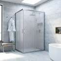 Душевой уголок Vegas Glass ZA-F Novo 110*90 07 10 профиль матовый хром. стекло сатин