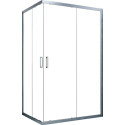 Душевой уголок Vegas Glass ZA-F Novo 110*90 07 10 профиль матовый хром. стекло сатин