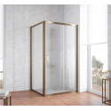 Душевой уголок Vegas Glass ZP+ZPV 100*100 05 02 профиль бронза, стекло шиншилла