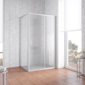 Душевой уголок Vegas Glass ZP+ZPV 100*80 07 02 профиль матовый хром, стекло шиншилла