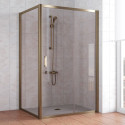 Душевой уголок Vegas Glass ZP+ZPV 110*100 05 05 профиль бронза, стекло бронза