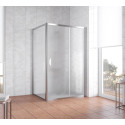 Душевой уголок Vegas Glass ZP+ZPV 110*100 08 02 профиль глянцевый хром, стекло шиншилла