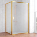Душевой уголок Vegas Glass ZP+ZPV 110*100 09 10 профиль золото, стекло сатин