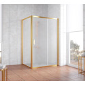 Душевой уголок Vegas Glass ZP+ZPV 110*100 09 10 профиль золото, стекло сатин