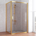 Душевой уголок Vegas Glass ZP+ZPV 130*70 09 05 профиль золото, стекло бронза