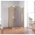 Душевой уголок Vegas Glass ZP+ZPV 130*70 09 05 профиль золото, стекло бронза