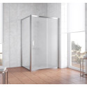 Душевой уголок Vegas Glass ZP+ZPV 130*90 08 10 профиль глянцевый хром, стекло сатин