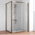 Душевой уголок Vegas Glass ZP+ZPV 140*80 05 01 профиль бронза, стекло прозрачное