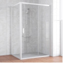 Душевой уголок Vegas Glass ZP+ZPV 140*90 01 01 профиль белый, стекло прозрачное