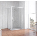 Душевой уголок Vegas Glass ZP+ZPV 140*90 01 01 профиль белый, стекло прозрачное