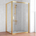 Душевой уголок Vegas Glass ZP+ZPV 140*90 09 01 профиль золото, стекло прозрачное