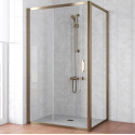 Душевой уголок Vegas Glass ZP+ZPV TUR NOVO 130*80 05 01 профиль бронза, стекло прозрачное