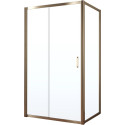 Душевой уголок Vegas Glass ZP+ZPV TUR NOVO 130*80 05 01 профиль бронза, стекло прозрачное