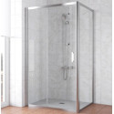 Душевой уголок Vegas Glass ZP+ZPV TUR NOVO 130*80 08 01 профиль глянцевый хром, стекло прозрачное