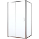 Душевой уголок Vegas Glass ZP+ZPV TUR NOVO 130*80 08 01 профиль глянцевый хром, стекло прозрачное