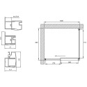Душевой уголок Vegas Glass ZP+ZPV TUR NOVO 130*80 08 01 профиль глянцевый хром, стекло прозрачное