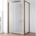 Душевой уголок Vegas Glass ZP+ZPV TUR NOVO 140*80 05 10 профиль бронза, стекло сатин
