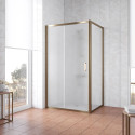 Душевой уголок Vegas Glass ZP+ZPV TUR NOVO 140*80 05 10 профиль бронза, стекло сатин