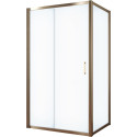 Душевой уголок Vegas Glass ZP+ZPV TUR NOVO 140*80 05 10 профиль бронза, стекло сатин