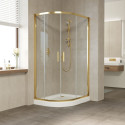 Душевой уголок Vegas Glass ZS-F 100*90 09 01 профиль золото, стекло прозрачное