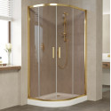 Душевой уголок Vegas Glass ZS-F 100*90 09 05 профиль золото, стекло бронза